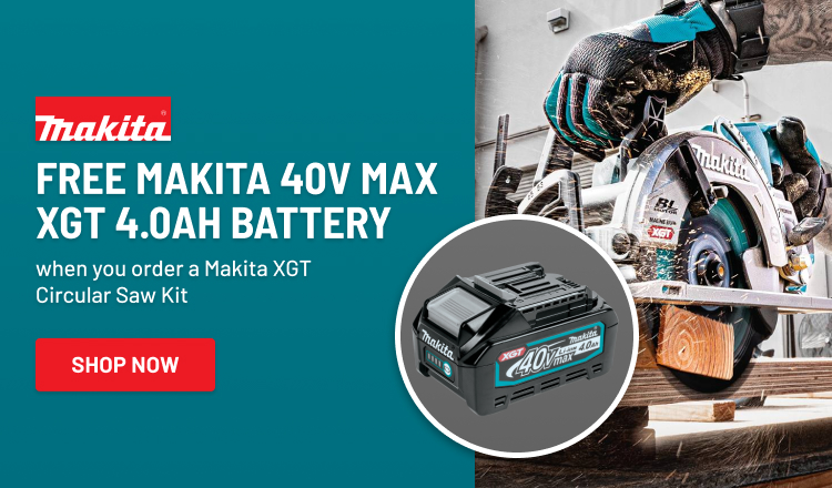 Free Makita 40V max XGT 4.0Ah Battery