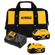 POWER TOOLS | Dewalt 20V MAX XR Lithium-Ion Batteries and Fast Charger Starter Kit (4 Ah/6 Ah)