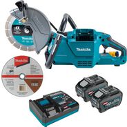 CONCRETE SAWS | Makita 40V MAX XGT Brushless Lithium-Ion 9 in. Cordless Power Cutter Kit with AFT and Electric Brake (5 Ah)